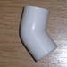 OVERFLOW SYSTEM 45 DEGREE SOLVENT WHITE PUSH-FIT 