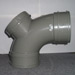 110MM ACCESS BEND - DOUBLE SOCKET - 92 1/2 DEGREE (SOLVENT GREY)