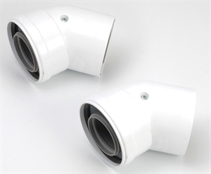 Ideal Independent 45° Flue Elbow (Pair) 203131