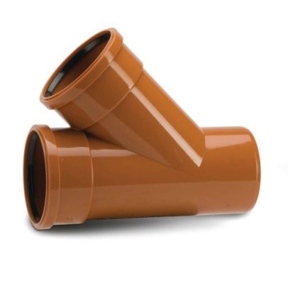 Polypipe Underground Drainage 110mm 45° Equal Junction Double Socket - UG406