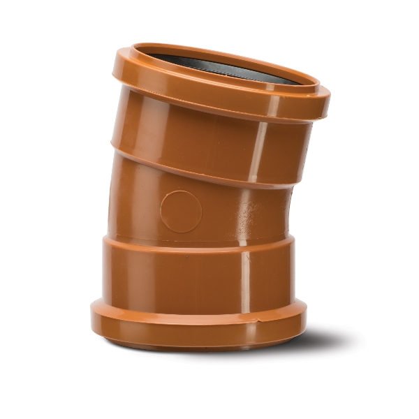 Polypipe Underground Drainage 110mm 11.25° Bend Double Socket - UG407