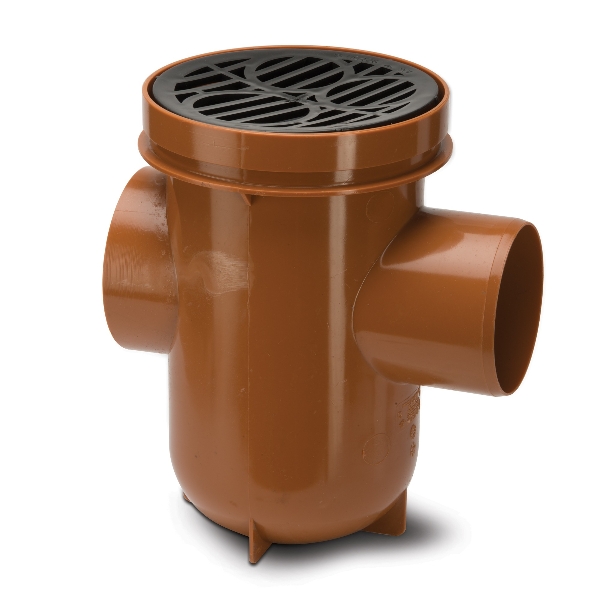 Polypipe Underground Drainage 110mm Back Inlet Bottle Gully - UG427