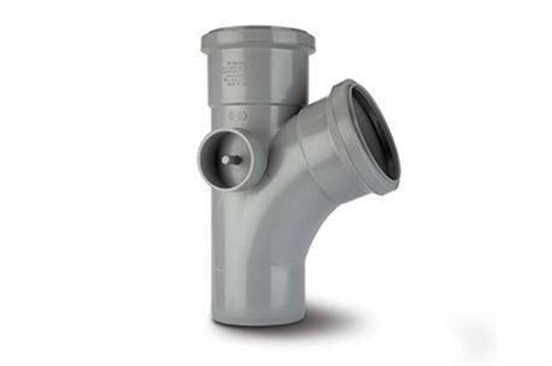 Polypipe Single Branch 112 1/2° Equal (2 Boss) 4"/110mm - ST403