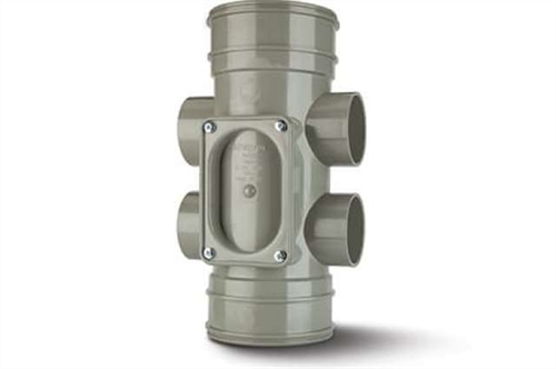 Polypipe Access Pipe 4in/110mm (2 Boss) Double Socket - SWA31