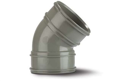 Polypipe Double Socket Bend 3in/82mm 135° Solvent - SWB48