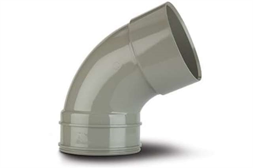 Polypipe Double Socket Bend 4in/110mm 112½° Solvent - SWB23SG