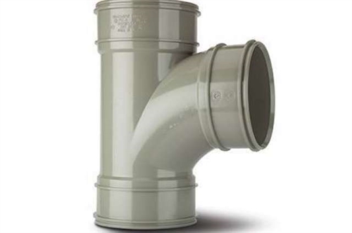 Polypipe Single Branch 4in/110mm. 92½° Triple Socket Solvent - SWT29