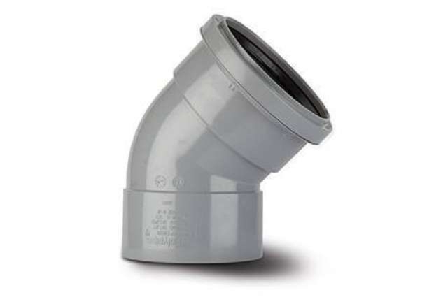 Polypipe Offset Bend 135° Double Socket 4"/110mm - SB403