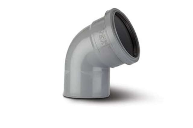 Polypipe Single Socket Bend 4"/110mm - 112 1/2° - SB411