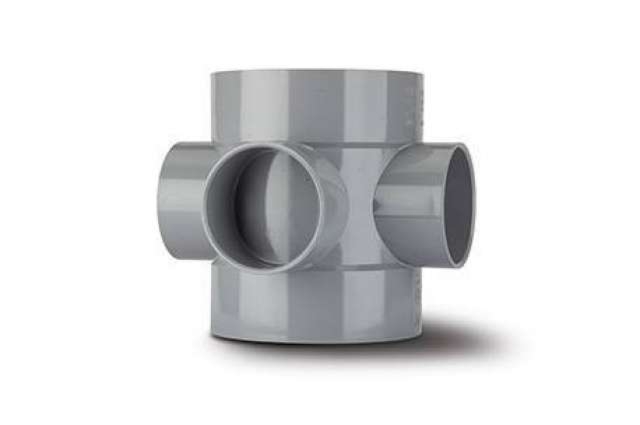 Polypipe Short Boss Pipe 4"/110mm -Double Solvent Socket Requires Boss Adaptor - SE60