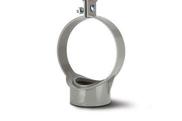 Polypipe Strap Boss (Open) 4"/110mm - Back Fix Nut & Bolt Requires Boss Adaptor - SG40