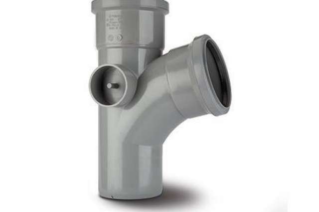 Polypipe Single Branch 104° Equal (2 Boss)  4"/110mm - ST402
