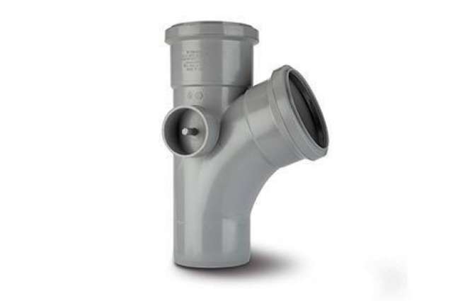 Polypipe Single Branch 112 1/2° Equal (2 Boss) 4"/110mm - ST403