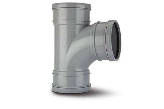 Polypipe Triple Socket Branch 92½° 4in/110mm  - ST405