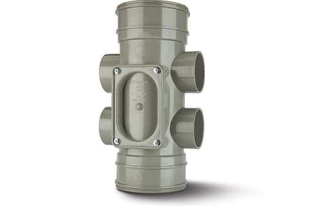 Polypipe Access Pipe 4in/110mm (2 Boss) Double Socket - SWA31