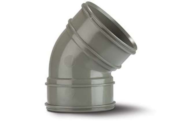 Polypipe Double Socket Bend 4in/110mm 135° Solvent - SWB18