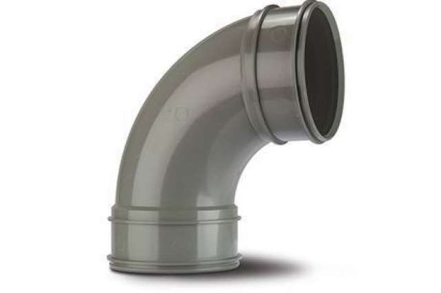 Polypipe Double Socket Bend 3in/82mm 92½° Solvent - SWB71SG