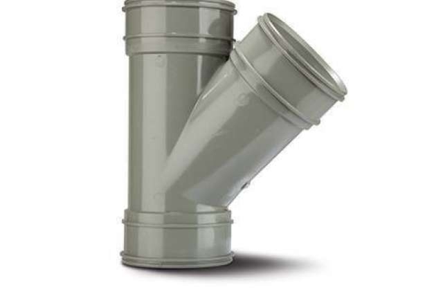 Polypipe Single Branch 4in/110mm 135° Triple Socket Solvent - SWT37