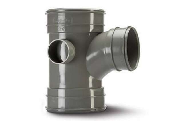 Polypipe Single Branch 3in/82mm 92½° Triple Socket Solvent - SWT73