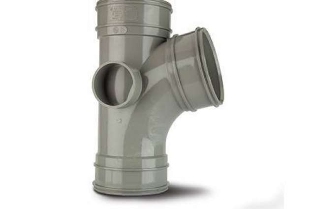 Polypipe Single Branch 4in110mm 104 Triple Socket Solvent - SWT35S