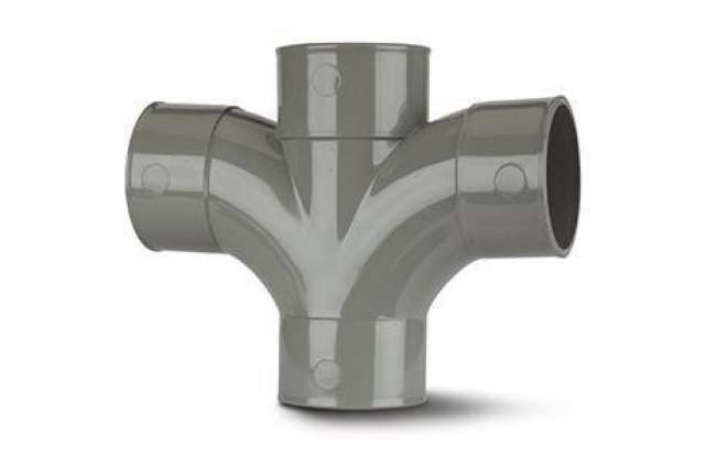 Polypipe 50mm Cross Tee 92½° - MU315