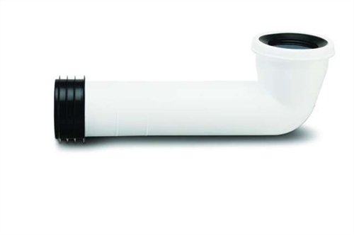 Polypipe Kwickfit Long 90° 'S' Pan Connector (390mm) - SK50