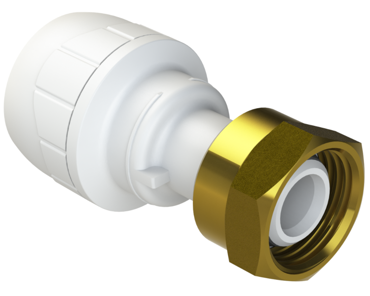 Polyplumb Enhanced White 15mm x 1/2" Tap Connector PB715EW