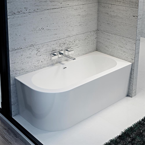 Corner bath clearance with shower