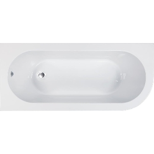 Kansas Offset Bath & Skirt with Option 5 Whirlpool System -
1700 x 750mm
