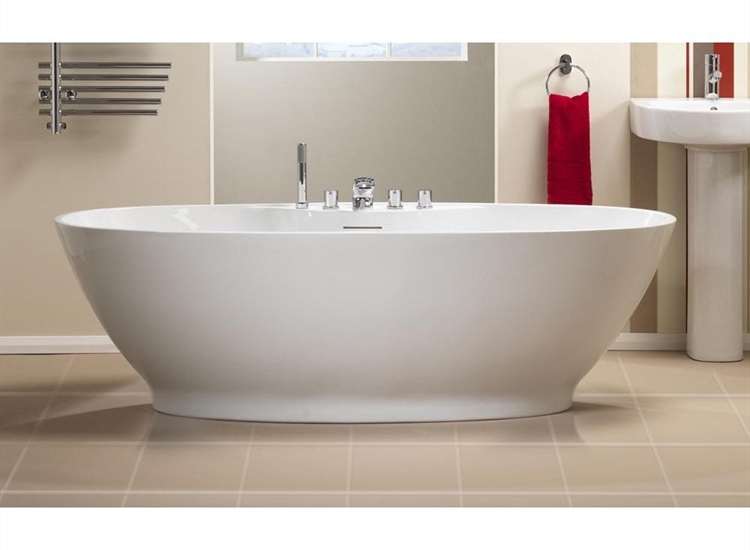 Oregon Freestanding Bath with Option 4 Whisper Airspa - 1850 x 850mm