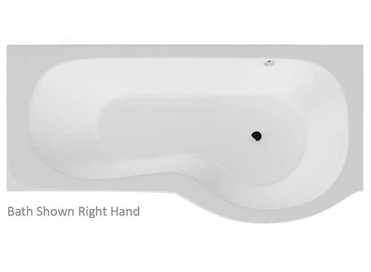 California 'P' shaped Shower Bath Only (Standard & Superspec) - 1500 & 1700mm