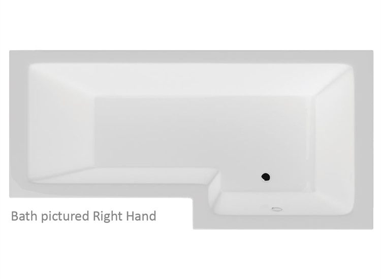 Vermont Shower Bath with Option 4 Whisper Airspa - 1700 x 700mm (850 max)