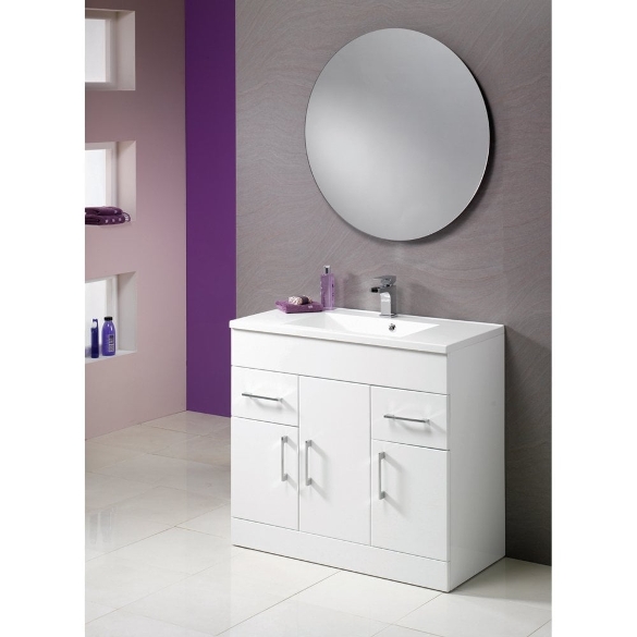 Monica 500mm - 900mm Base Units & Basin - Gloss White