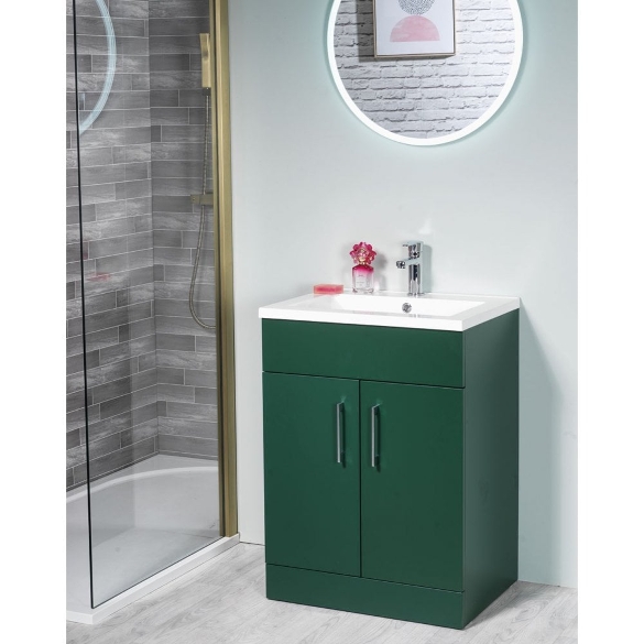 Monica 500mm & 600mm Base Unit & Basin - Forest Green