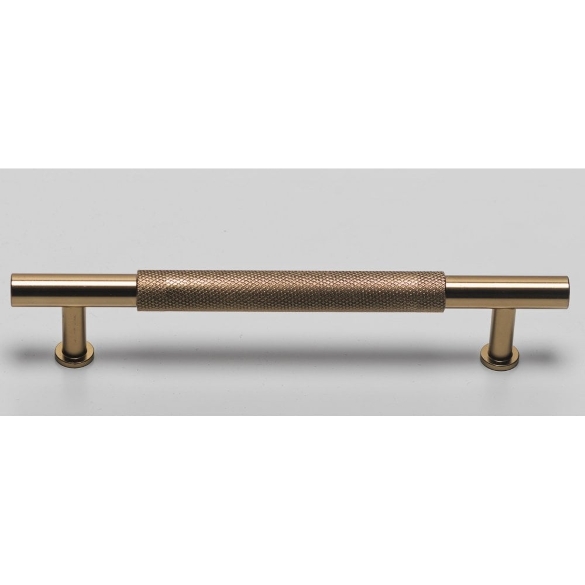 Knurled Bar Handle - Brushed Brass (Each)