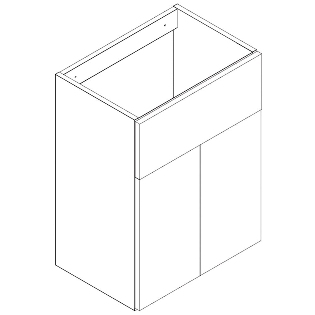 Q-Line 500mm & 600mm Basin Base Unit - 345mm Depth
