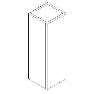 Q-Line 200mm Single Door Wall Cabinet
