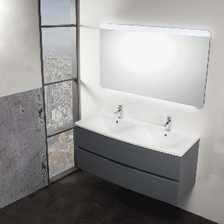 Oregon 1200mm Wall-Hung Base Unit & Double Basin
