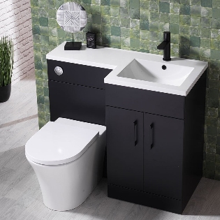 Monica 1000mm & 1200mm 1-Piece Combinations - Matt Black

