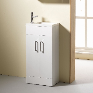 Eden 400mm Base Unit & Basin - Gloss White
