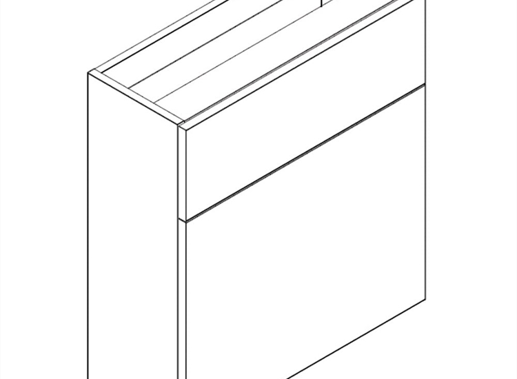 Q-Line 500mm & 600mm WC Base Unit - Slimline 245mm Depth