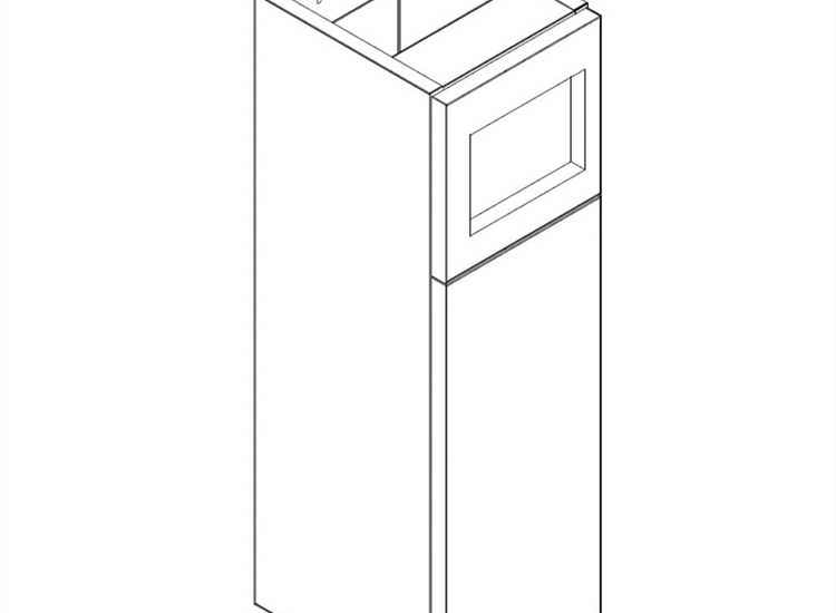 Q-Line 200mm Base Unit including Toilet Roll Holder - Slimline 245mm Depth