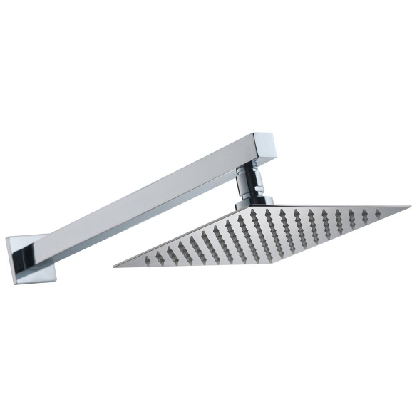Nevada Square Fixed Shower Head, Slider Kit & Valve
