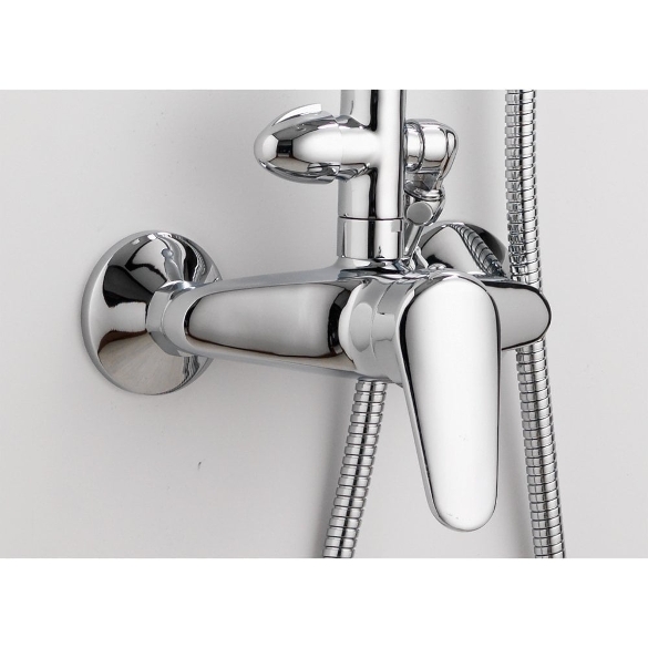 Alaska Exposed Manual Shower Valve with Fixed Head & Slider Kit