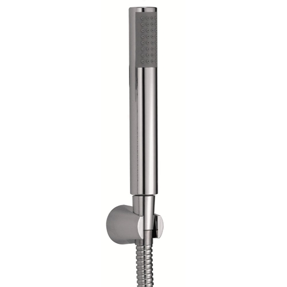 Round Handset Kit including Hose and Wall Bracket for Wall-Mounting