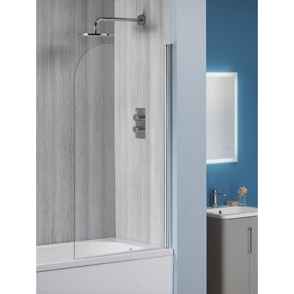 Alpha 6mm Round Bath Screen - 1360 x 800mm
