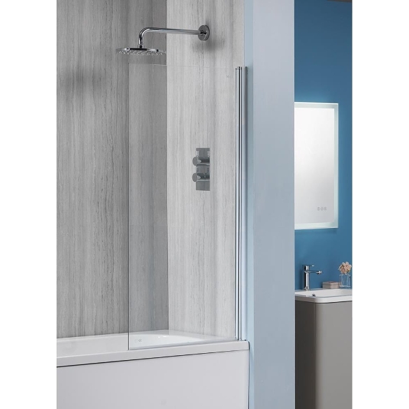 Alpha 6mm Square Bath Screen - 1360 x 800mm