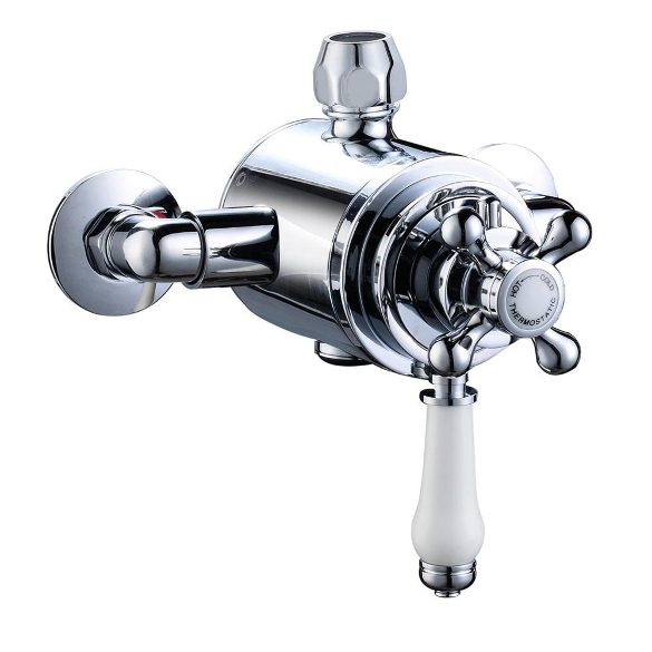Nostalgic Traditional Thermostatic Exposed Shower Valve with 1 Outlet (controls 1 function)
