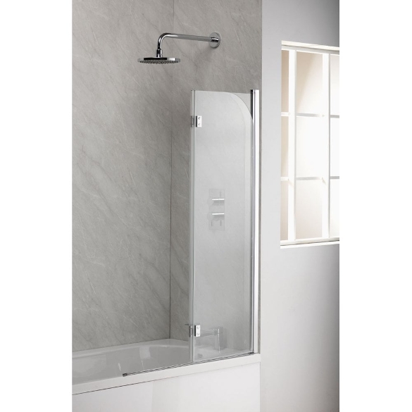 Genesis 2-Fold Curved Bath Screen - 1350 x 900mm
