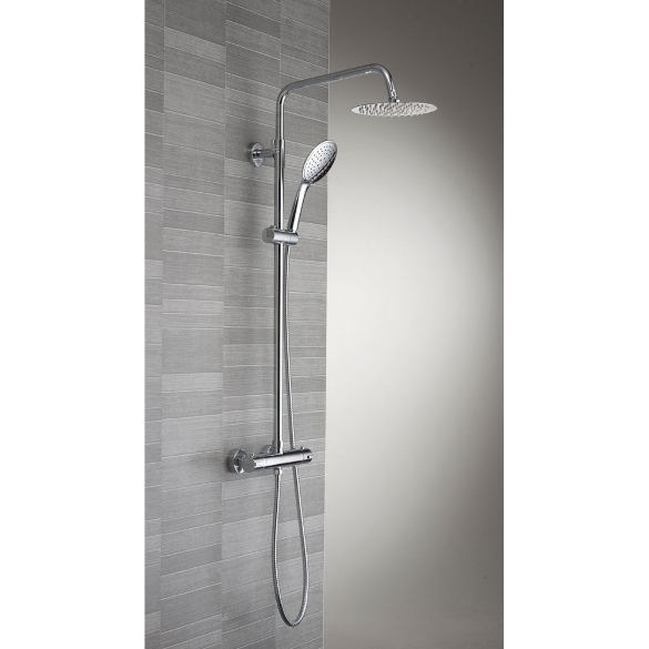 Ebony Round Thermostatic Bar Valve and Riser Kit